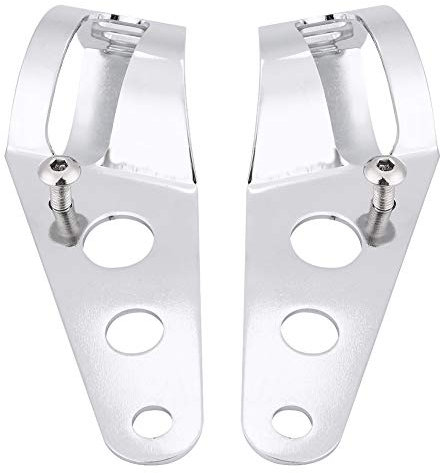 Pince de Montage de Phare,35 à 43 Mm Kit de Serrage de Tube de Fourche de Support de Montage de Phare de Moto pour Chopper Cafe Racer(Chrome),support tube de fourche moto