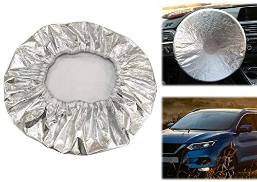 Parasol Universal para Volante de Coche con Funda de Protección para Vehículo (Diámetro 50 cm)