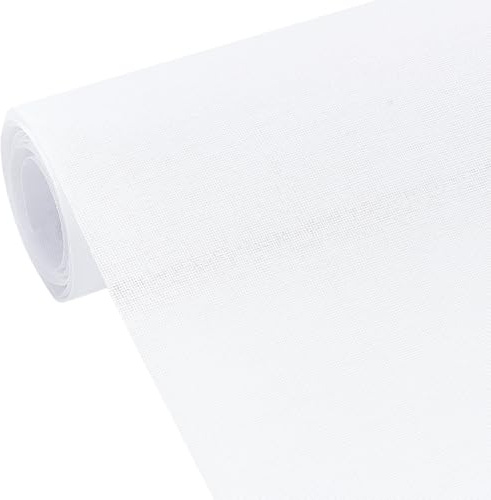 BENECREAT 100 x 113 cm vit bomullsflätat tyg, vävd bomull, stryk på smältbart, sammanflätat järnfodertyg för blusar, klänningströjor, halsband, gör-det-själv sytillbehör