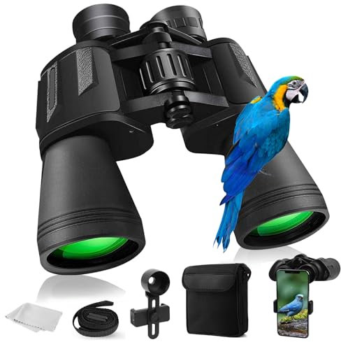 20x50 High Power Binoculars for Adults, HD Waterproof B-inoculars with BAK4 Prism & FMC Lens, Portable Binoculars Telescope for Bird Watching Hunting Football and Concerts