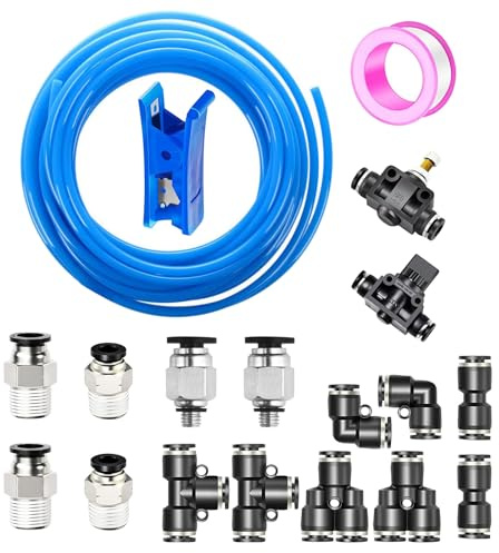 HUAZIZ blå 8 mm OD 5 mm ID polyuretan PU luftslang rör rör sats 10 meter 32,8 fot