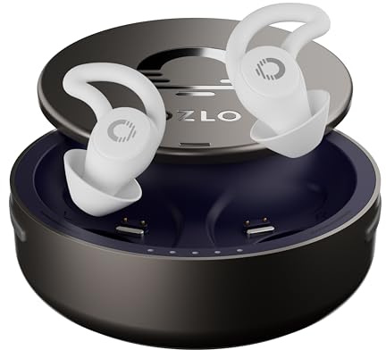 Ozlo Sleepbuds - Sleep Earbuds for Side Sleepers, Noise Blocking Bluetooth Headphones for Sleeping, 10-Hour Streaming, Snore Masking Sounds, Ultra-Comfortable in-Ear Design