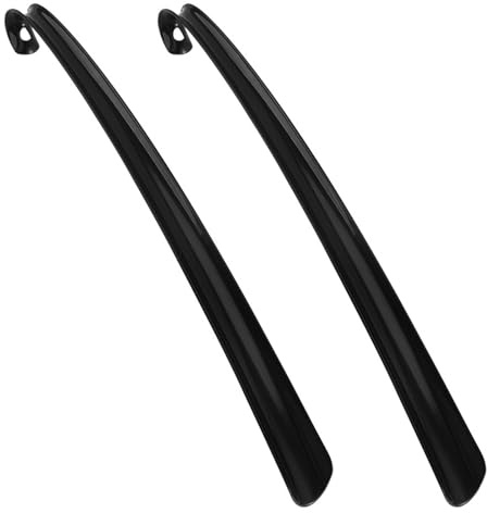 Negro PláStico Calzador 2 Piezas Calzador De PláStico Unisex Largo PláStico Calzador Botas Ayuda Para Vestir Zapatos Calzador Accesorios Para Calzarse Sin Agacharse Shoehorn Para Personas Mayores