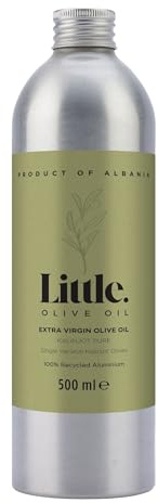 Little Olive Oil Kalinjot Pure Extra Virgin Olive Oil, Early Harvest 2025, Single Varietal, 100% Recycled Aluminium Bottle, 500ml, Albanian Origin