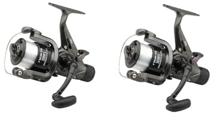 Bundle Freilaufrolle Dam Nova FS mit monofiler Schnur Karpfenrolle Allround Angelrolle Paarpreis (6000 FS)