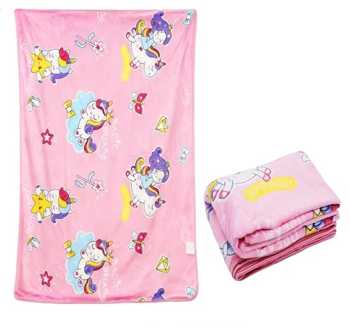 NimblusToy Unicornio Manta Infantil, Unicornio Manta Pelo, Cobijas de Invierno, Regalo para Niñas de 0 a 10 Años, Suave para el Hogar, Regalos de Cumpleaños, Sofá, Cama de Forro Polar (100 x 130 cm)