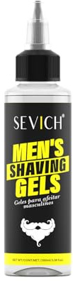 Sevich Gel à raser pour hommes, gel de rasage transparent pour hommes à l'aloès, formule 2 en 1 lissante et hydratante, non irritante pour tous les types de peau, 100 ml
