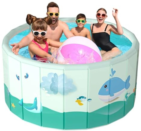 Bsbkoj Piscina Plegable para | Portátil Interactiva Cuenca Plegable,Piscina De Baño Para Mascotas Perros Y | Utilizable en Jardín Terraza Patio Exterior Verano