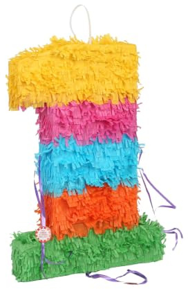 Fax Potato Number 1 Cardboard Pinata - Fill Your Own Kids Large Party Accessory Decoration - W35cm x D7.5cm x H50cm