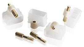 OEHLBACH Pure Lock - Tapones de plástico para bloqueo de conectores HDMI (para televisores, reproductores Blu-Ray, receptores AV, 4 unidades)