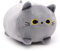 18CM Gato gris felpa, juguetes de peluche de gato, lindo gato gris almohada de felpa gato felpa, gato gris cojín de gato relleno juguetes para niños cumpleaños Navidad Pascua regalos