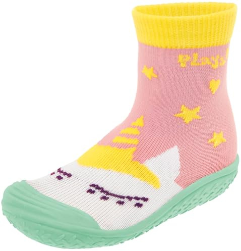 Playshoes Calcetín acuático, Zapatos de Agua Niñas, Unicornio de Menta, 24/25 EU