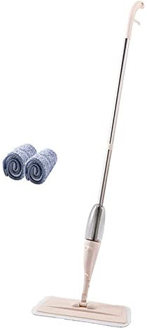 Trapeador húmedo y seco Trapeador en Aerosol de Microfibra para Limpieza de Pisos, trapeador en Aerosol seco y húmedo con Botella Recargable Adecuado para Pisos de Madera Dura, Madera, trapeador de