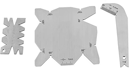 Drill Bit Angle 3Pcs Drill Angle Gauge Dirll Sharpening Gauge Stainless Steel Angle Measuring Gage, 90mm Drill Diameter Angle Gauge, 80mm Drill Bits Angle Gauge, 50mm General Angle