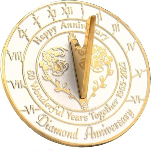 ANTIKMEDIEVAL 60:e diamant årsdag solur 2025 present till par