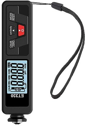 Medidor de Espesor de Pintura, Medidor de espesor de recubrimiento ET330 + Zn retroiluminación 0-1500um medidor de espesor de pintura de coche medidor de espesor de recubrimiento de película for coche