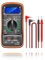Creacloud Multímetro digital profesional, polímetro digital, con pantalla retroiluminada, voltímetro portátil y duradero, multifunción, para casa y taller, manual en español