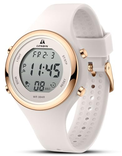 LN LENQIN Orologi da donna Orologi da donna Orologi sportivi cronografi impermeabili per donne Cinturino in silicone con luminescenza/data/settimana/mese