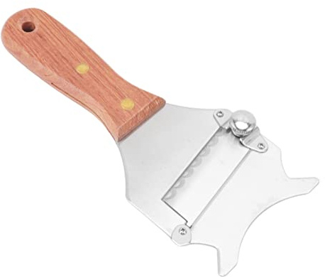 Generic Rallador de trufas, rallador de queso, afeitadora de chocolate, acero inoxidable de alta calidad, grosor ajustable, mango ergonómico de madera, herramienta de cocina para trufas, queso