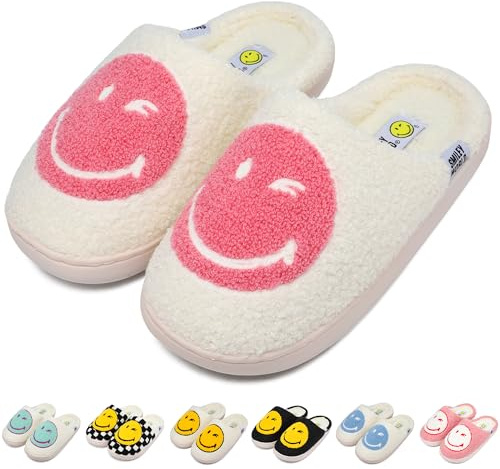 SMILEYWORLD® Kids Slippers Boys Girls Memory Foam Plush Slipper Cozy Warm Indoor House Shoes