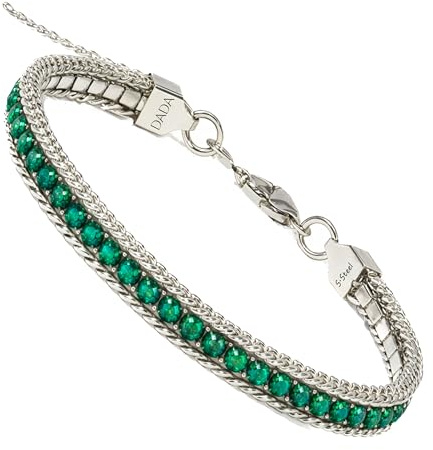 Dada Gioielli Bracciale Tennis e Grumetta Acciaio Inossidabile