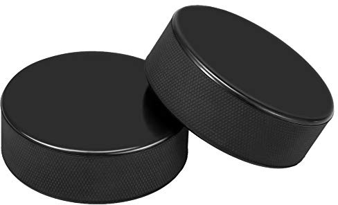 Generic 2-pack Ishockeypuck Officiell Storlek 3 Diameter 1 Tjock 163 Gram för is- och Rullhockey, Träning och Spel
