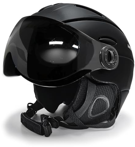 2-in-1 Visor Ski Snowboard Helmet Detachable Snow Mask Anti-fog Anti-uv Integrated Goggle Shield Low Weight Adults Men Women