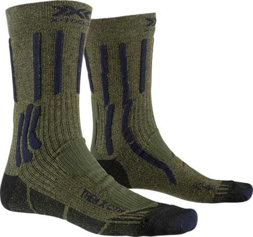 X-Socks X-Bionic 4.0 TREK X CTN Calze da trekking da Uomo - Comfort e durata migliorati con tecnologie brevettate per le avventure di trekking ed escursionismo - Verde/Blu, 42-44