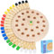 Japace Memory Schach Holz Kinder - Schachspiel, Family Brettspiele Hölzerne, Gedächtnisspiele Kinder, Lernspielzeug Schachbrett für 3+