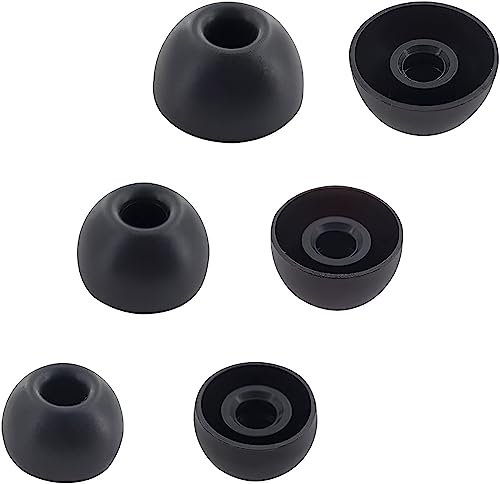 Aiivioll 6pcs Silicone Ear Tips for Beats Fit Pro/Studio Buds In Ear Tips Eartips Replacement Buds S/M/L（Black）