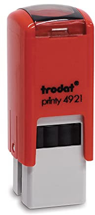 Trodat Printy 4921 - (12x12 mm), für 2 Zeilen, Gehäusefarbe schwarz Kontroll- oder Bonusstempel - Gehäusefarbe Schwarz - mit Wunschtext personalisieren, hier gleich online gestalten