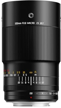 TTARTISAN 100mm F2.8 Makro 2X Kameraobjektiv für Canon EF Mount Vollformat Manueller Fokus Objektiv für Miniaturfotografie