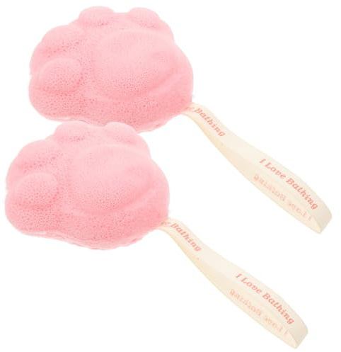 FRCOLOR 2stücke Teiliges Farbverlauf Weicher Körper-peeling-schwamm Mit Wellenförmiger Struktur Sanfter Rücken Ganzkörperduscher Leichter Spa-wellness-schwamm Für Hautreinigung