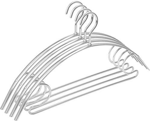 BOGAZY Grucce Appendiabiti Grucce in Metallo Resistente da 10 Pezzi, Grucce in Filo Salvaspazio, Grucce Standard per Abiti Hangers(Blue,Silver)