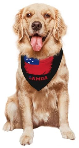 Samoa Samoansk flagga hundhalsduk mjuk hundbandana andas hundhalsduk för katter hundkläder & valpar tillbehör