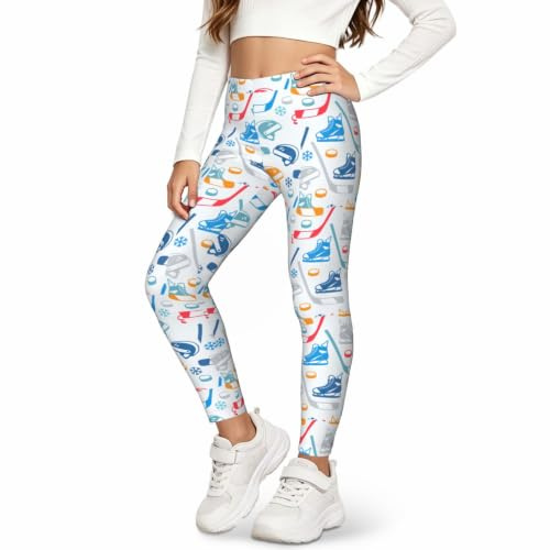 Hockey Elements kreativt mönstrat tryck leggings stretchiga byxor träning fritidskläder sport dagligt mode andas