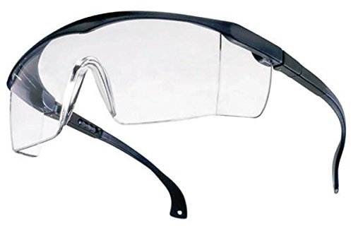 Tector Basic Schutzbrille | blau/klar | EN 166 Zertifiziert | klare Scheibe | längen- und höhenverstellbare Bügel Kratzfest leicht Gute Qualität