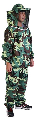 Zerodis Imkerei Anzug Schutzbekleidung mit Imkerei Hut Schleier Reißverschluss Bienenzucht Werkzeuge Zubehör Imkerei Ausrüstung für Mann Frauen