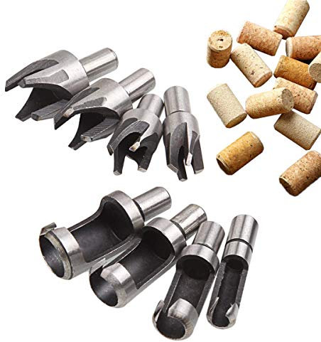 Brocas para Hacer Espiga de Madera CUKCIC Herramientas De Carpintería para Clavija Cortador para Hacer Tacos de Madera 8 Piezas