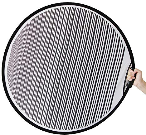 WJSKDQ 80cm Circular Striped Flexible Foldable PDR Lined Light Reflector Board Dent Panel Portable Designed Pdr Light Board Led for Car Vehicle Door Scratch and Hail Damages Necessary Pdr Light Tools