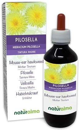 Pilosella (Hieracium pilosella) erba Tintura Madre analcoolica Naturalma - Estratto liquido gocce 200 ml - Integratore alimentare - Vegano