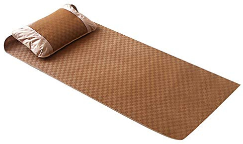 Yosoo Summer Mattress, Home Quick Cooling Textile Rattan Mat Grid Fitted Bed Sheet Set Summer Bed Cover, Size 195x80cm/76.8x31.5in