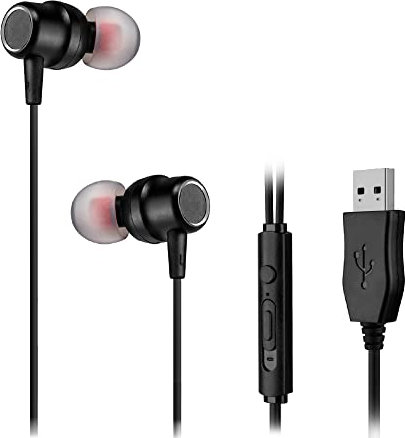 Auriculares USB para Ordenador con micrófono y Cable de 2,5 m, compatibles con HP, DELL, Lenovo, ASUS, Acer, Apple, PC y Chromebook; Ligeros, cómodos y con Aislamiento de Ruido