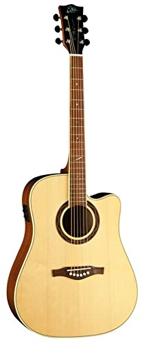 EKO GUITARS - ONE D150CE NATURAL, Chitarra Acustica Elettrificata CE serie ONE, Amplificata con Sistema Fishman Presys II, Fasce Fondo in Mogano, Finitura Gloss, Scala 650mm, Colore Natural