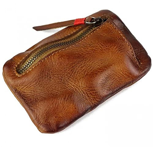 Stakee Borsetto Vintage in Pelle Borse Moneta Portafoglio Vintage Premium Portafoglio Di Denaro Piccolo Sacchetto Di Cambio Della Cerniera Per Uomini