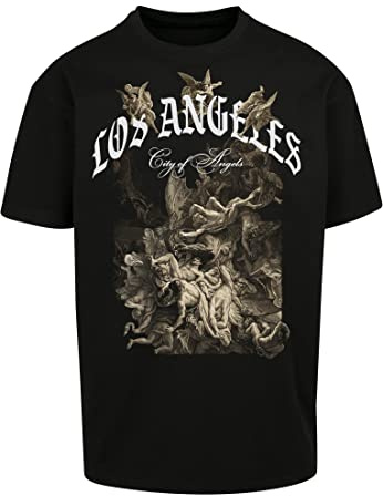 Mister Tee Unisex City of Angels Oversize Tee T-Shirt, Black,