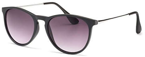 FILTRAL Sonnenbrille/Runde Retro-Sonnenbrille in Pantoform für Damen & Herren/Schwarz-Silber F3047791