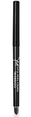 COVERGIRL Perfect Point Plus Ink Gel Eye Pencil, Pigmented, Long-Wearing, Vegan Formula, Matte Jet Black 275, 0.01oz