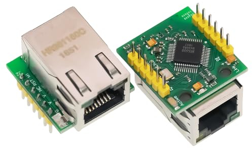 Leikurvo Modulo di Rete Ethernet USR-ES1 W5500 da 2 Pezzi Interfaccia SPI a LAN TCP IP STM32, convertitore Ethernet MOD TCP/IP Interfaccia WIZ820Io Compatibile 3,3 V 5 V