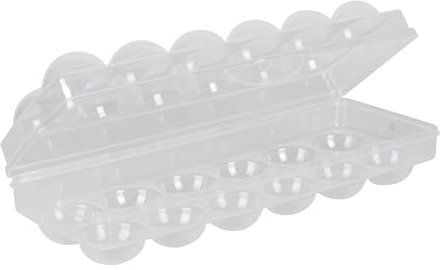 Eierbox für 12 Eier - Transparenter Kunststoff - Eierdose Eieraufbewahrung Transportdose